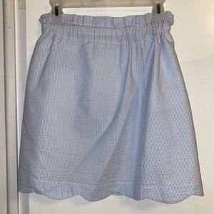 Lauren James Seersucker Ruffled Skirt